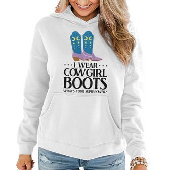 I Cowgirl Boots Linedance Western Women Hoodie | Mazezy