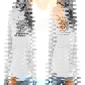 Im Fine Everything Is Fine Christmas Lights Nurse Women Hoodie | Mazezy