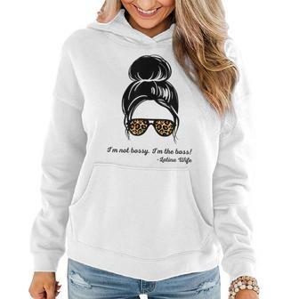 Im Not Bossy Im The Boss Latina Wife Animal Print Funny Gifts For Wife Women Hoodie | Mazezy