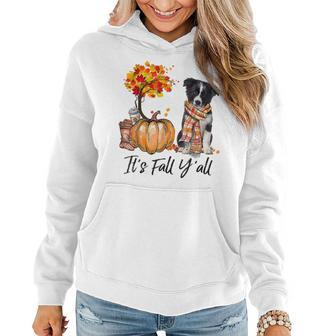 It's Fall Y'all Border Collie Pumpkin Dog Autumn Halloween Halloween Women Hoodie | Mazezy