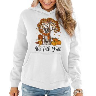 It's Fall Y'all Boxer Dog Thanksgiving Halloween Boxer Women Hoodie | Mazezy
