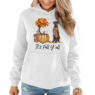 It's Fall Y'all Great Dane Dog Lovers Thanksgiving Halloween Halloween Women Hoodie | Mazezy