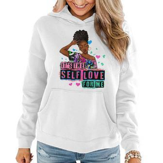 It's The Self Love For Me Afro Woman Leopard Black Girl Women Hoodie - Seseable