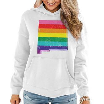 Kids Rainbow New Mexico Gay Pride Flag Women Hoodie | Mazezy