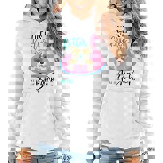 Life Is Better At The Beach Summer Vacation Corgi Women Hoodie | Mazezy