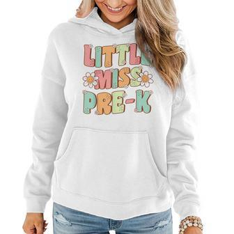 Little Miss Prek Girls Back To School Retro Daughter Funny Gifts For Daughter Women Hoodie | Mazezy