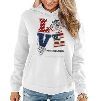 Love Coast Guard Mom Coast Guard Mom Gifts For Mom Funny Gifts Women Hoodie