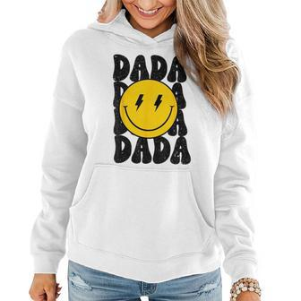 Mama And Dada Smiling Face Bolt Eyes Pregnancy Announcement Women Hoodie | Mazezy