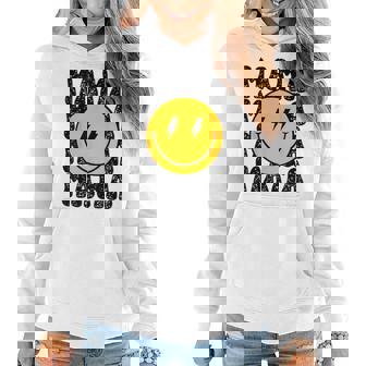 Mama And Dada Smiling Face Bolt Eyes Pregnancy Announcement Women Hoodie - Seseable