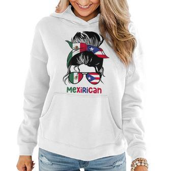 Mexirican Messy Bun Half Puerto Rican And Half Mexican Women Hoodie | Mazezy AU