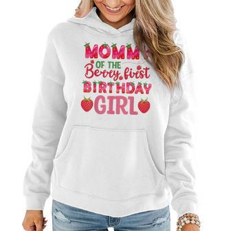 Mommy Of The Berry First Birthday Strawberry Girl Matching Women Hoodie | Mazezy
