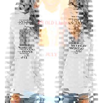 Never Underestimate An Old Lady Who Loves Cats July Women Hoodie - Seseable