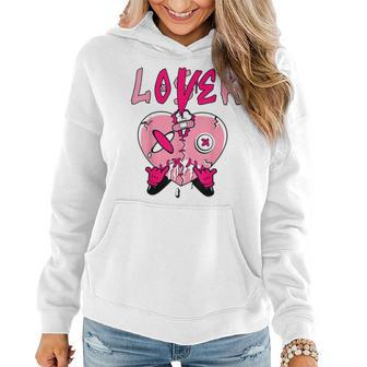 Pink Loser Lover Pink Drip Heart Matching For Women Hoodie | Mazezy