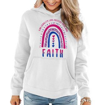 Positive Lgbt Quote Faith Bisexual Boho Rainbow Faith Funny Gifts Women Hoodie | Mazezy