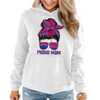Proud Bisexual Mom Wife Funny Support Bi Lgbt Pride Flag Women Hoodie | Mazezy
