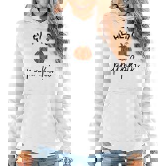 Pumpkin Halloween Hello Pumpkin Fall Thanksgiving Pocket Fall Thanksgiving Women Hoodie | Mazezy