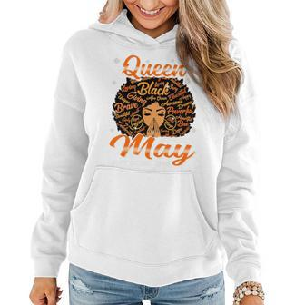 Queen Was Born In May Black History Birthday Junenth Women Hoodie | Mazezy