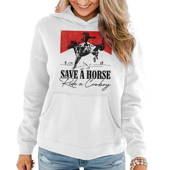 Save A Horse Ride A Cowboy Skeleton Country Skull Western Women Hoodie - Seseable