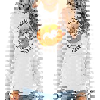 Sleep With A Corgi - Cute Puppy Dog Animal Women Hoodie | Mazezy