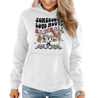 Somebodys Loud Mouth Baseball Mom Mama Momma Gifts For Mom Funny Gifts Women Hoodie | Mazezy CA