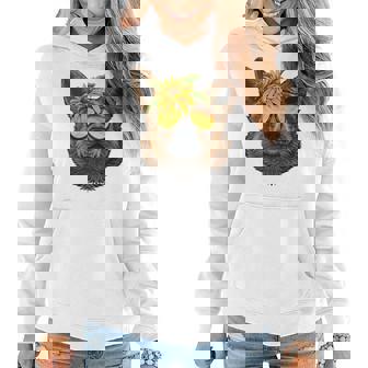 Summer Pembroke Welsh Corgi Tropical Holiday Summer Beach Women Hoodie | Mazezy