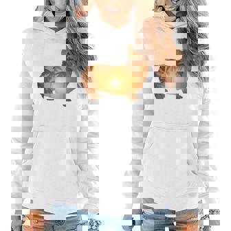 Summer Sunset Beach - Dog Silhouette Corgi Women Hoodie | Mazezy