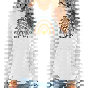 There Was Jesus Christian Faith Quote Boho Rainbow Faith Funny Gifts Women Hoodie | Mazezy