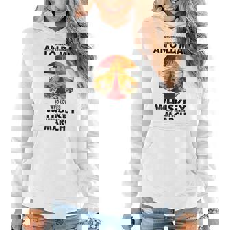 Never Underestimate An Old March Man Who Loves Whiskey Women Hoodie - Seseable