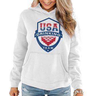Usa Drinking Team 4Th Of July Funny Independence Day Drunk Women Hoodie | Mazezy