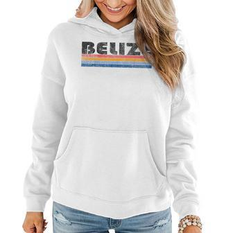 Vintage 1980S Style Belize Belize Funny Gifts Women Hoodie | Mazezy