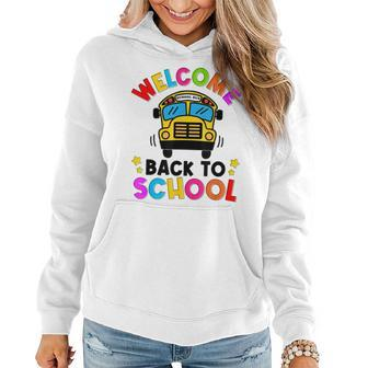 Welcome Back To School Bus First Day Teacher Students Women Hoodie - Monsterry