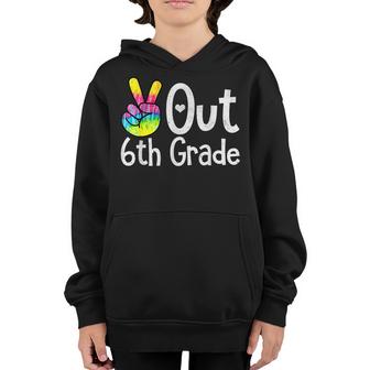 Peace Out 6Th Grade Tie Dye Graduation Class Of 2023 Vituarl  Youth Hoodie