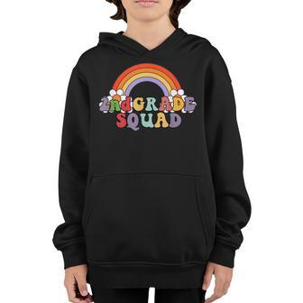 2Nd Grade Squad Second Grade Teacher Vibes Back To School Teacher Gifts Youth Hoodie | Mazezy
