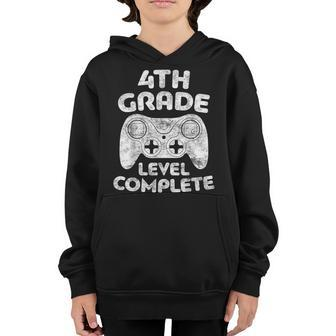 4Th Grade Level Complete Fourth Grade Graduation Youth Hoodie | Mazezy