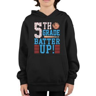 5Th Grade Back To School 5Th Grade Batter Up Baseball Baseball Gifts Youth Hoodie | Mazezy