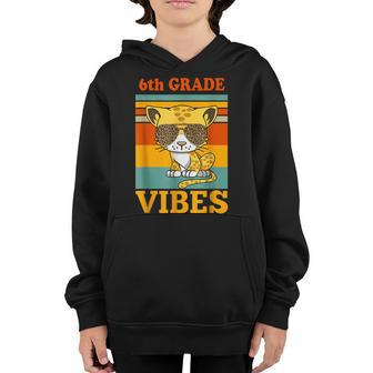 6Th Grade Vibes Cat Youth Hoodie | Mazezy