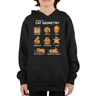 Basic Cat Geometry Cute Cat Cat Lover Cat Owner Math School Youth Hoodie - Thegiftio UK