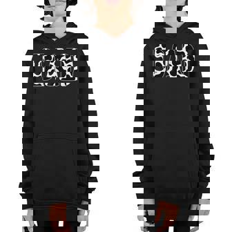 Black White Dad Cow Print Cowboy Animal Pattern Father Gift For Mens Youth Hoodie | Mazezy