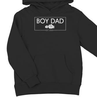 Boy Dad Est 2024 Boy Dad To Be Father's Day 2024 New Dad Youth Hoodie - Thegiftio