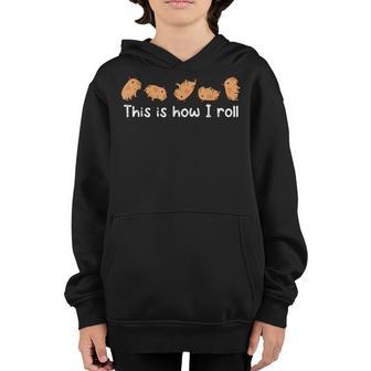Capybara Lover Kids This Is How I Roll Capybara Youth Hoodie - Thegiftio UK