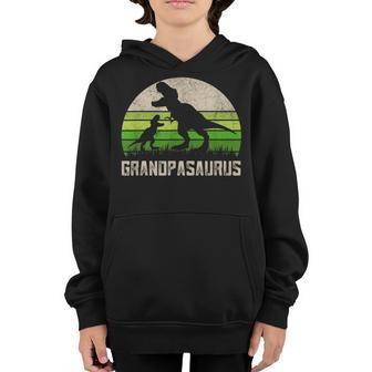 Fathers Day Grandpa Grandpasaurus Dinosaur 1 Kid Rawr Youth Hoodie | Mazezy