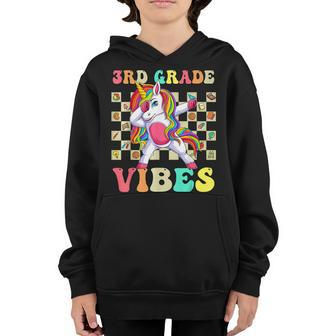 First Day Of 3Rd Grade Vibes Back To School Dabbing Unicorn 3Rd Grade Gifts Youth Hoodie | Mazezy