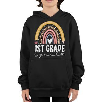 First Grade Squad 1St Grade Team Retro First Day Of School Youth Hoodie | Mazezy