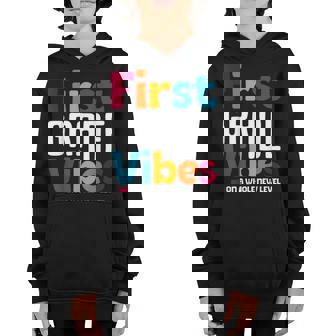 First Grade Vibes Vintage 1St Day Of School Team 1St Grade Youth Hoodie | Mazezy