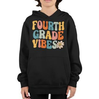 Fourth Grade Vibes 4Th Grade Team Retro Retro Gifts Youth Hoodie | Mazezy