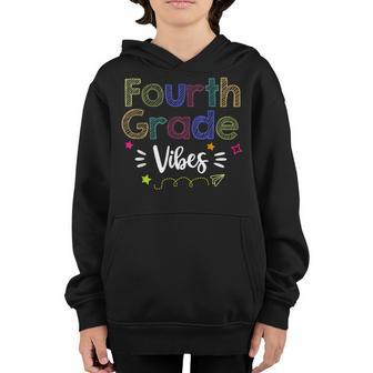 Fourth Grade Vibes Back To School Retro  Retro Gifts Youth Hoodie