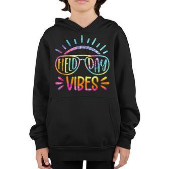 Funny Field Day Vibes Tie Dye Last Day Of School Field Day Youth Hoodie - Thegiftio UK