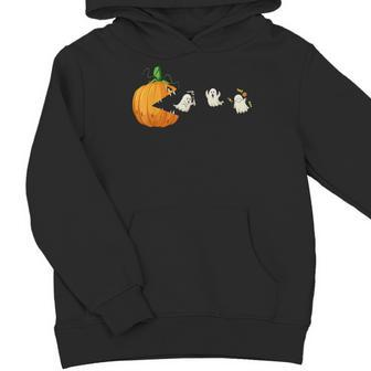 Halloween Scary Pumpkin Ghosts Creepy Halloween Gamer Youth Hoodie - Seseable