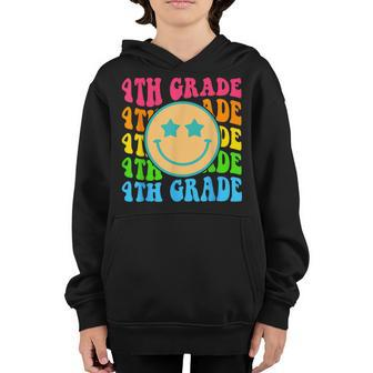 Groovy 4Th Grade Vibes Face Retro Back To School First Day Retro Gifts Youth Hoodie | Mazezy
