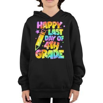 Happy Last Day Of 4Th Grade School Summer Teacher Students Gifts For Teacher Funny Gifts Youth Hoodie | Mazezy